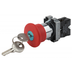 Фотография товара 'Эра Кнопка LAY5-BS142 "Грибок"с ключом d22мм 240В 1р Б0045637'