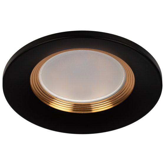 Фотография товара 'Эра Встраиваемый светильник алюминиевый KL107 BK/GD MR16 GU5.3 черный золото Б0061097'