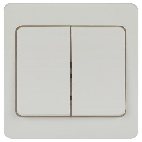 Фотография товара 'Эра Выключатель Intro 7-104-01 Style двойной, 10А-250В, IP20, СУ, белый Б0060617'