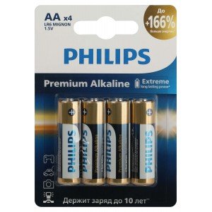 Фотография товара 'Эра Батарейки Philips LR6M4B/51 АА алкалиновые 1,5v Б0062753'