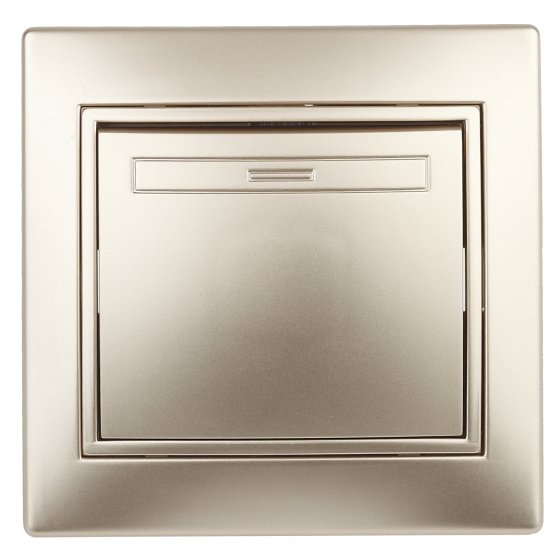 Фотография товара 'Эра Выключатель Intro Plano 1-101-04 одноклавишный, 10А-250В, IP20, СУ, шампань Б0053724'