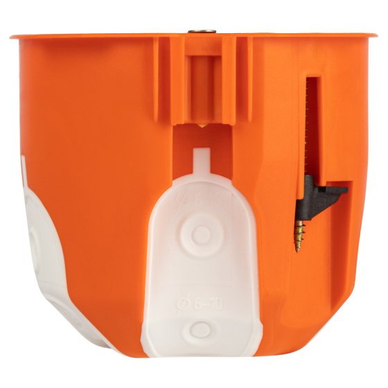 Фотография товара 'Эра Коробка установочная KUU-71-65-unibox оранжевая универсальная 71х65мм UniBox для твердых и полых стен саморезы IP30 Б0061062'