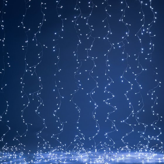 Фотография товара 'Эра Светодиодная новогодняя гирлянда ENIZ-800H занавес Роса-мишура 3*2 м холодный свет 800 microled IP20 Б0060420'