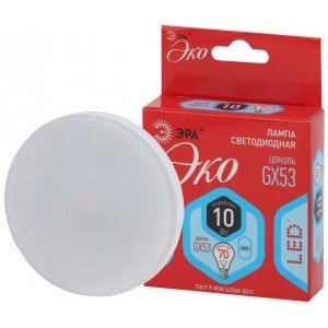 Фотография товара 'Эра Лампочка светодиодная RED LINE ECO LED GX-10W-840-GX53 GX53 10т Б0036544'