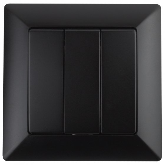 Фотография товара 'Эра Выключатель тройной, 10А-250В, СУ, Solo, антрацит Б0043302'