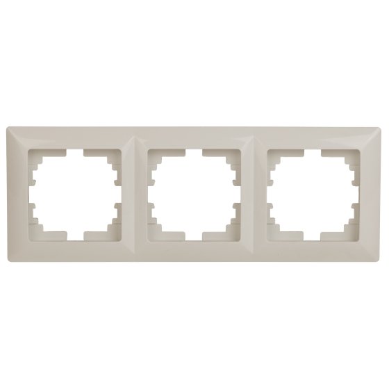 Фотография товара 'Эра Рамка для розеток и выключателей Intro Solo 4-503-02 на 3 поста, СУ, слоновая кость Б0043418'