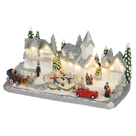 Фотография товара 'Эра Светодиодная новогодняя фигура EFIS-S08 композиция Снежная деревня теплый белый свет 3АА 31*16*16 см Б0060486'