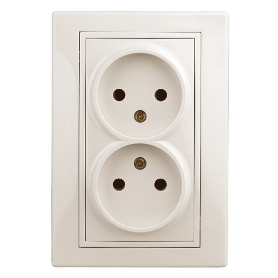 Фотография товара 'Эра Розетка Intro Plano 1-204-02 без заземления двойная 2х2P, 16А-250В, IP20, СУ, Plano, слоновая кость Б0053905'