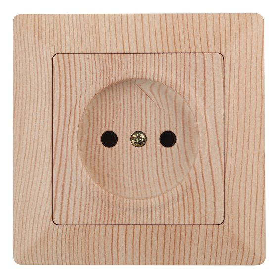 Фотография товара 'Эра Розетка Intro Solo 4-201-11 без заземления 2P, 16А-250В, IP20, СУ, сосна Б0053648'