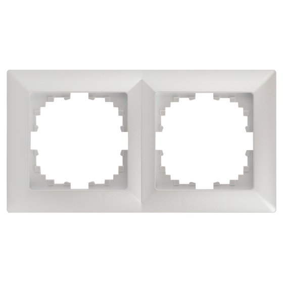 Фотография товара 'Эра Рамка для розеток и выключателей Intro Solo 4-502-06 на 2 поста, СУ, перламутр Б0053995'