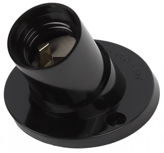 Фотография товара 'Эра Патрон Е27 настенный, бакелит, черный Б0044082'