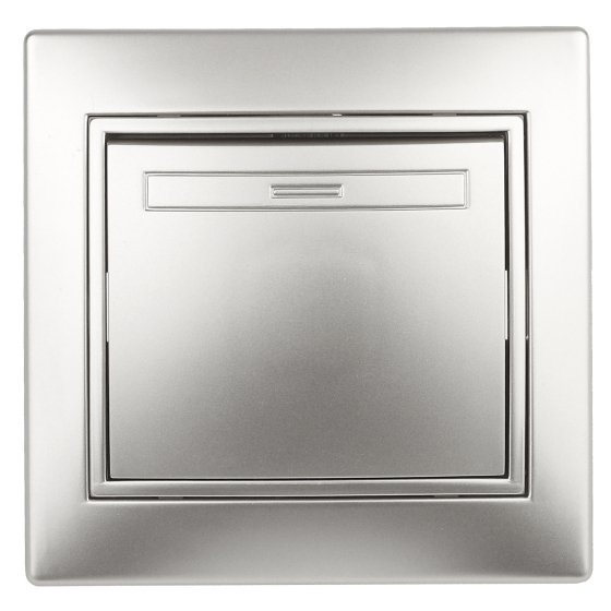 Фотография товара 'Эра Выключатель Intro Plano 1-101-03 одноклавишный, 10А-250В, IP20, СУ, алюминий Б0053723'