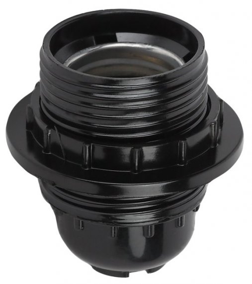 Фотография товара 'Эра Патрон Е27 с кольцом, бакелит, черный Б0044084'