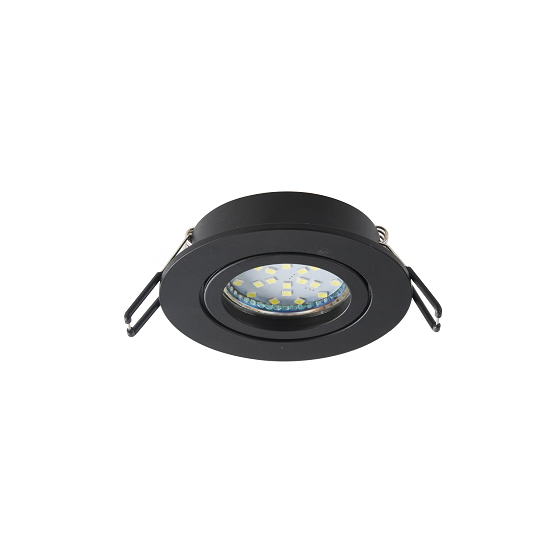 Фотография товара 'Эра Встраиваемый светильник алюминиевый ЭРА KL86 BK MR16/GU5.3 Б0054351'