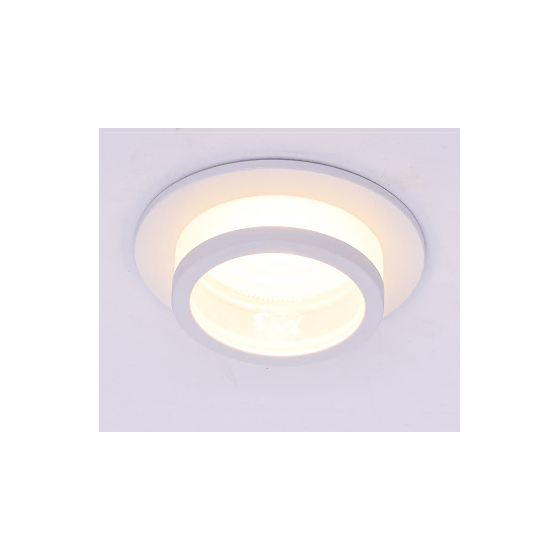 Фотография товара 'Эра Встраиваемый светильник алюминиевый ЭРА KL89 WH MR16/GU5.3 Б0054356'