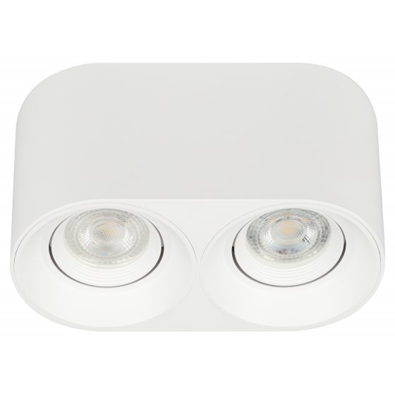 Фотография товара 'Эра Светильник настенно-потолочный спот ЭРА OL25-2 WH MR16/GU5.3, белый, поворотный Б0054384'