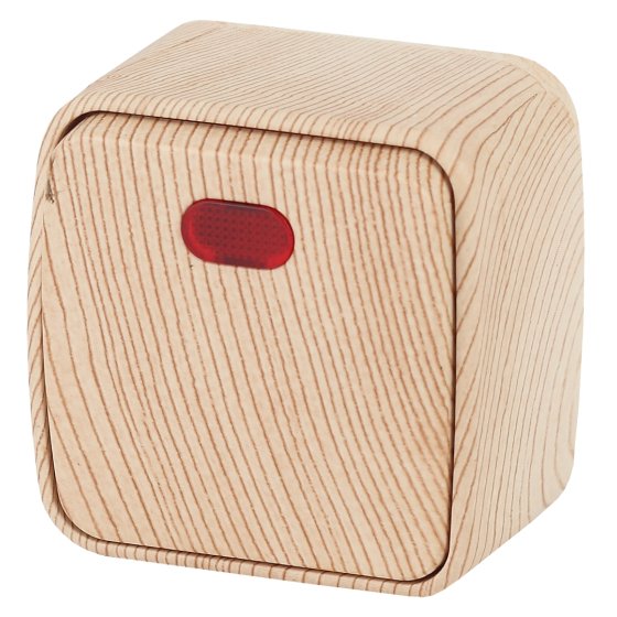 Фотография товара 'Эра Выключатель с подсветкой, 10А-250В, IP20, ОУ, Polo, сосна (18/360/4320) Б0036103'