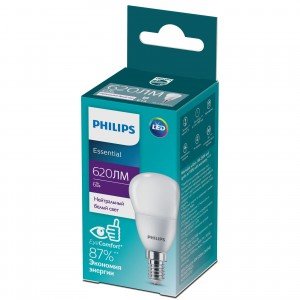 Фотография товара 'Эра Лампочка светодиодная Philips ESS LEDLustre P45 6Вт 4000K Е14 / E14 шар Б0055062'