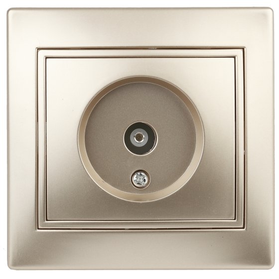 Фотография товара 'Эра Розетка Intro Plano 1-301-04 TV одиночная, IP20, СУ, шампань Б0030079'