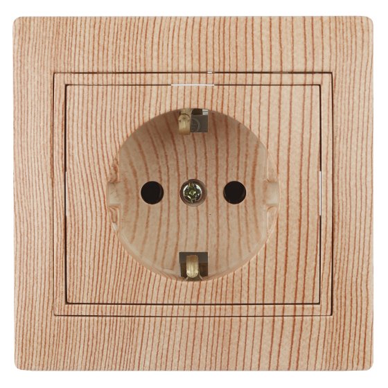 Фотография товара 'Эра Розетка 2P+E Schuko, 16А-250В, IP20, СУ, Plano, сосна (10/200/2000) Б0030061'