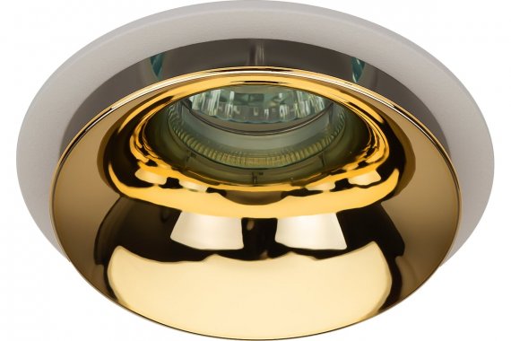 Фотография товара 'Эра Б0056351 Встраиваемый светильник декоративный KL103 WH/GD MR16 GU5.3'