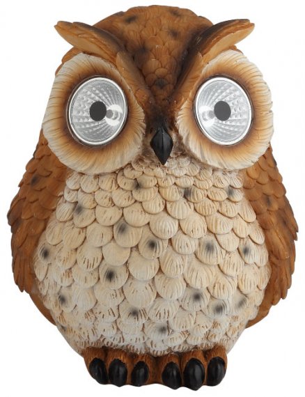 Фотография товара 'Эра ERAFYS01-10 Садовый светильник Сова рыжая на солнечной батарее, полистоун, 19 см Б0044842'