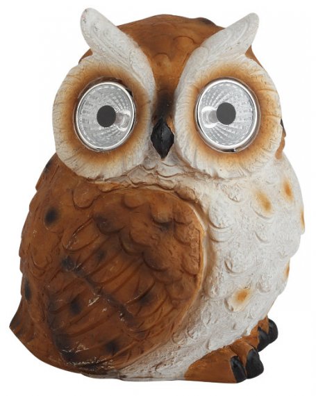 Фотография товара 'Эра ERAFYS01-11 ЭРА Садовый светильник Филин рыжий на солнечной батарее, полистоун, 13 см Б0044843'