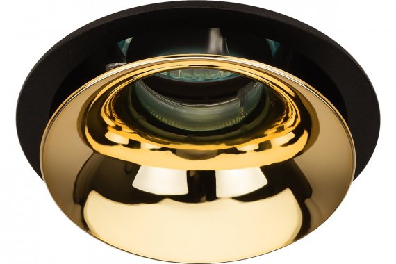 Фотография товара 'Эра Б0056357 Встраиваемый светильник декоративный KL103 BK/GD MR16 GU5.3'