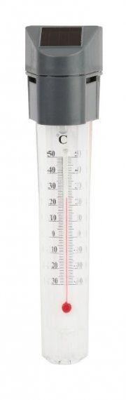 Фотография товара 'Эра ERATR024-02 Садовый светильник-градусник на солнечной батарее, сталь, пластик, серый, 33 см Б0038503'