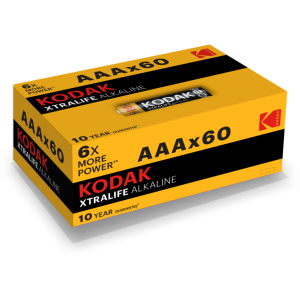Фотография товара 'Эра Батарейки Kodak LR03-60 (4S) colour box XTRALIFE Alkaline Б0029221'