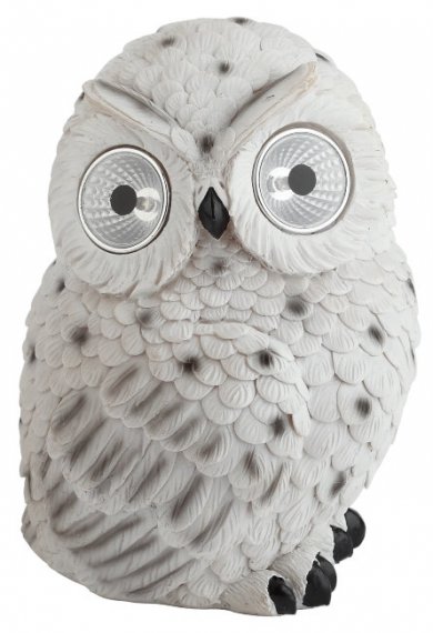 Фотография товара 'Эра ERAFYS01-09 Садовый светильник Полярная сова на солнечной батарее, полистоун, 19 см Б0044841'