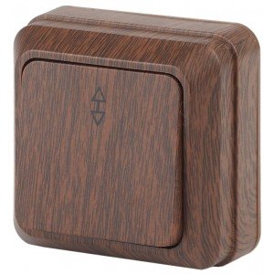 Фотография товара 'Эра Переключатель, 10А-250В, IP20, ОУ, Quadro, венге Б0030120'