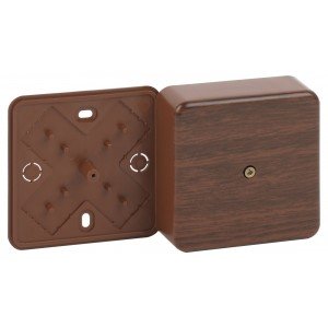 Фотография товара 'Эра Распаячная коробка BS-O-50-50-20 без клеммы 50х50х20мм дуб IP40 Б0058703'