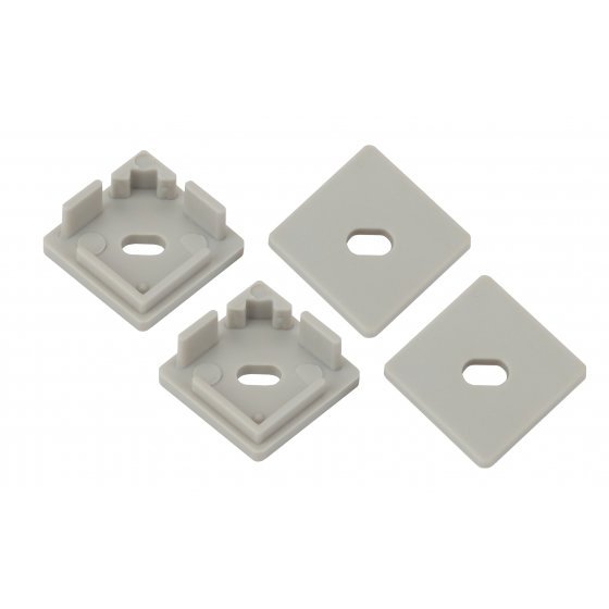 Фотография товара 'Эра Набор заглушек для профиля CAB280, 4 сквозные квадратные Б0039454'