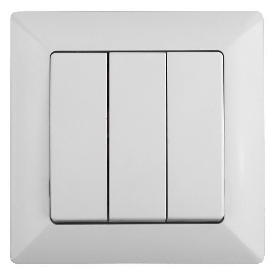 Фотография товара 'Эра Выключатель Intro Solo 4-106-01 трехклавишный 10А-250В, IP20, СУ, белый Б0053601'
