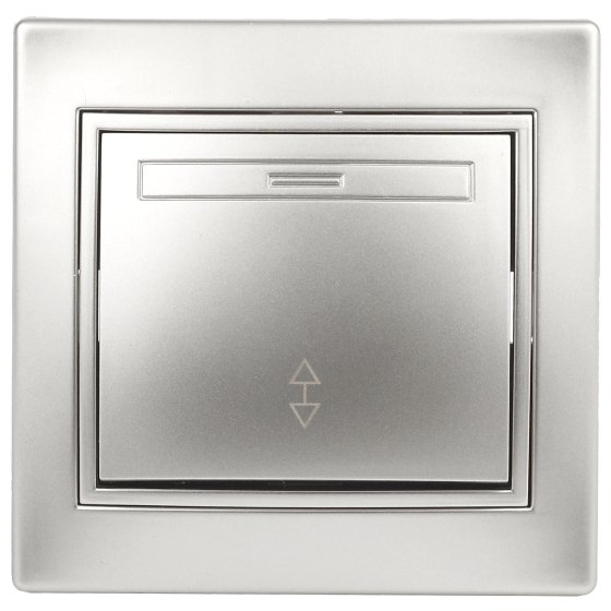 Фотография товара 'Эра Переключатель Intro Plano 1-103-03 одноклавишный 10А-250В, IP20, СУ, алюминий Б0053746'