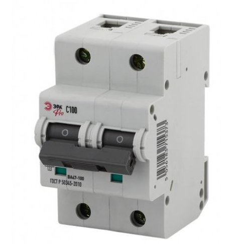 Фотография товара 'Эра Автоматический выключатель PRO NO-902-275 ВА47-100 2Р 40А кривая С 10 кА Б0048865'