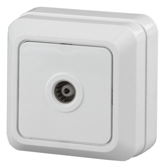 Фотография товара 'Эра Розетка TV одиночная, ОУ, Quadro, б.м.п., белый Б0038872'