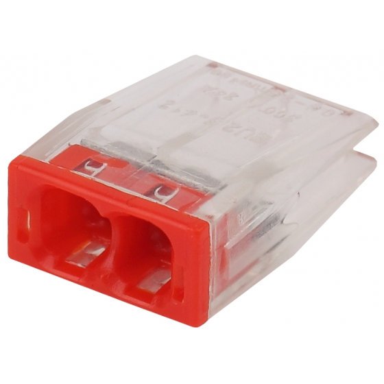 Фотография товара 'Эра NO-224-22 Клемма СМК компактная серии 202, 2 отверстия, 0,5-2,5 мм2 Б0043940'