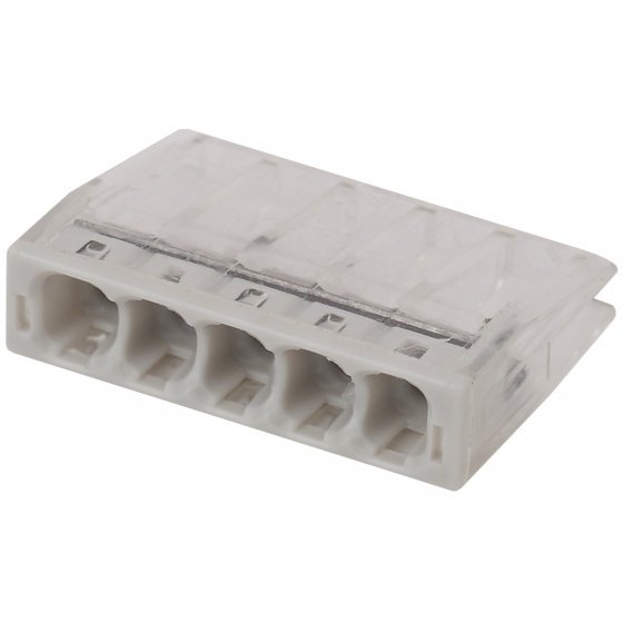 Фотография товара 'Эра NO-224-25 Клемма СМК компактная серии 205, 5 отверстий, 0,5-2,5 мм2 Б0043943'