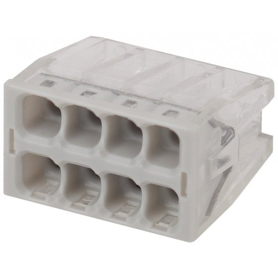 Фотография товара 'Эра Клемма СМК компактная серии 208, 8 отверстий, 0,5-2,5 мм2 Б0043945'