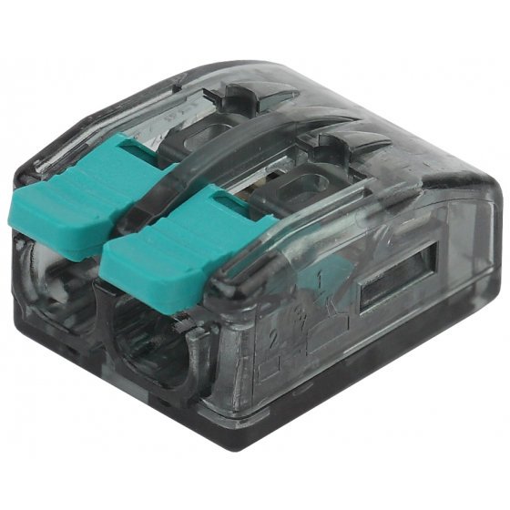 Фотография товара 'Эра Клемма компактная серии 412 с рычагом, 2 отверстия, 0,5-4 мм2 Б0043964'