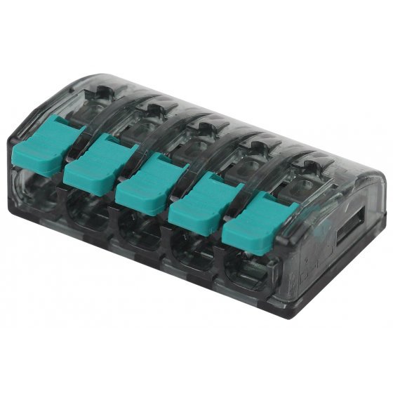 Фотография товара 'Эра Клемма компактная серии 415 с рычагом, 5 отверстия, 0,5-4 мм2 Б0043966'