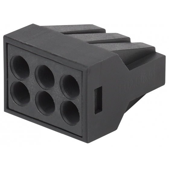 Фотография товара 'Эра Клемма СМК с пастой серии 306, 6 отверстий, 0,5-2,5 мм2 Б0043976'