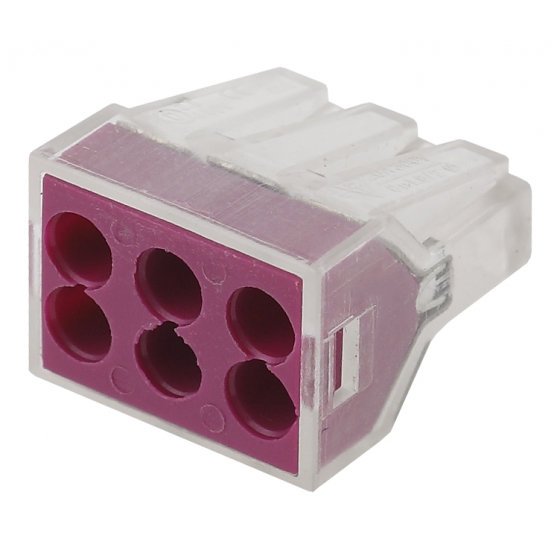 Фотография товара 'Эра NO-222-20 Строительно-монтажная клемма СМК, модель 106, 6 отверстий, 1.0- Б0033394'