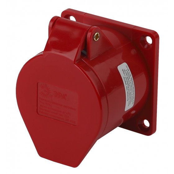 Фотография товара 'Эра Розетка стационарная внутренняя 424 3Р+РЕ 32А 380В IP44 Б0032872'