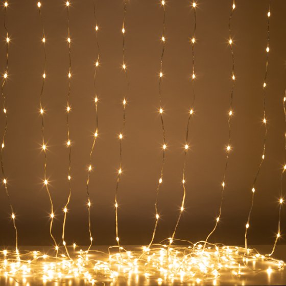 Фотография товара 'Эра Светодиодная новогодняя гирлянда ENIN-300WL гирлянда занавес водопад теплый белый 3*2,8 м 280 LED IP20 Б0060418'