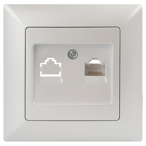 Фотография товара 'Эра Розетка Intro Solo 4-303-06 информационная RJ45, IP20, СУ, перламутр Б0053993'