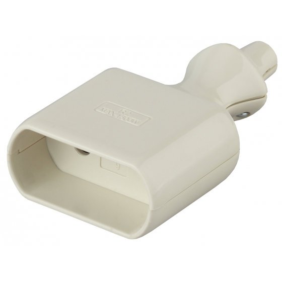 Фотография товара 'Эра Розетка кабельная б/з 6A прямой ввод белая (10/200/6000) Б0019185'