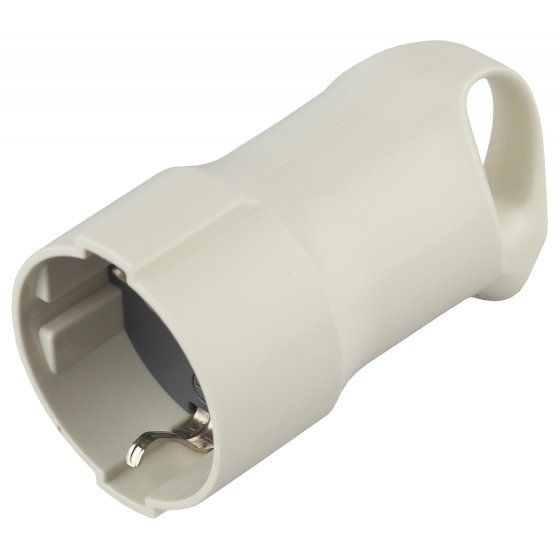 Фотография товара 'Эра Розетка кабельная c/з 16A с кольцом непрямой ввод белая (10/200/3200) Б0019187'